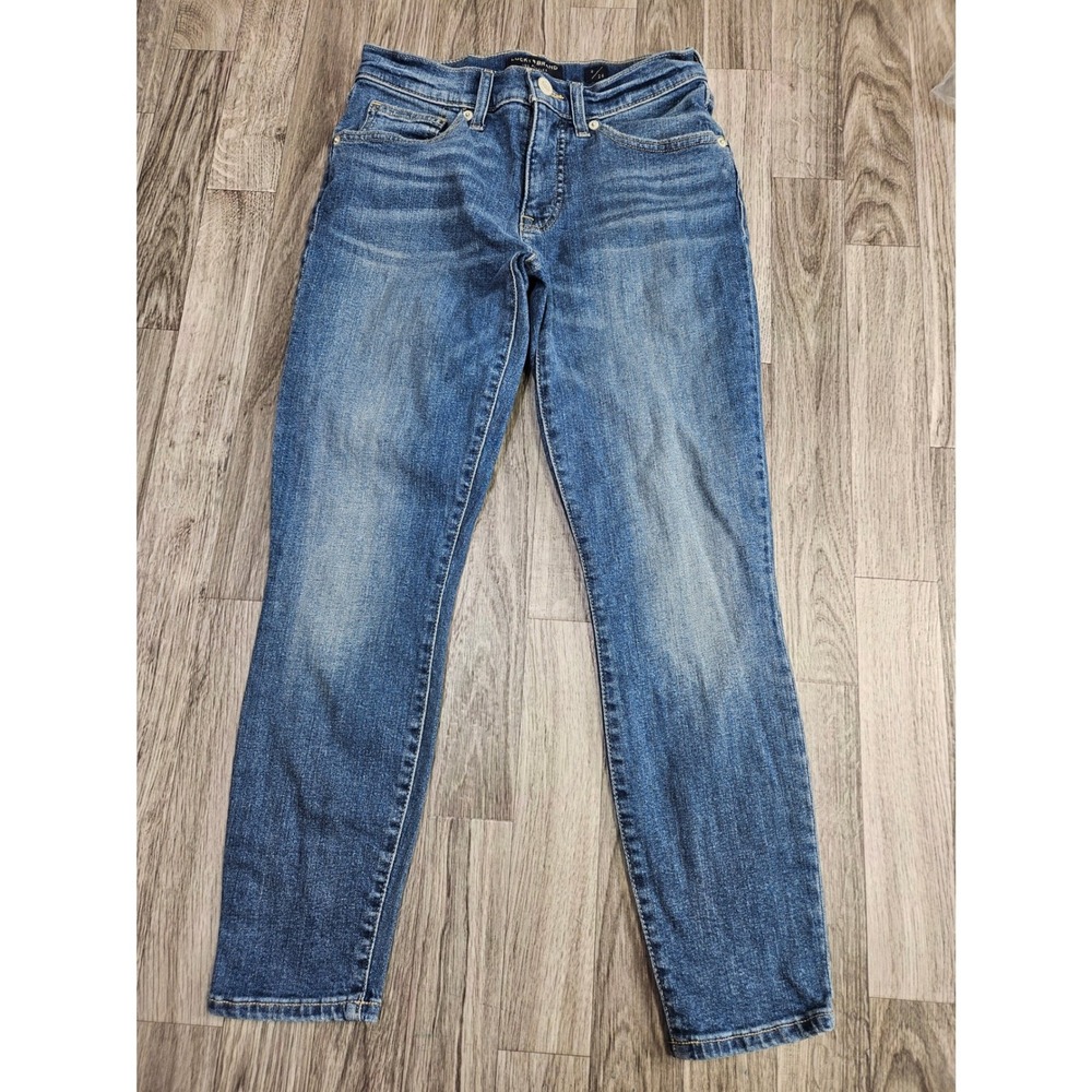 Lucky Brand Ava Crop Jeans Women 2/26 Blue Medium Wash Mid Rise Slim